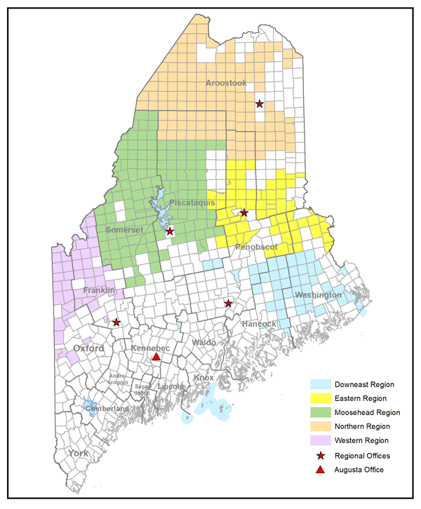 LUPC Regional Office Map