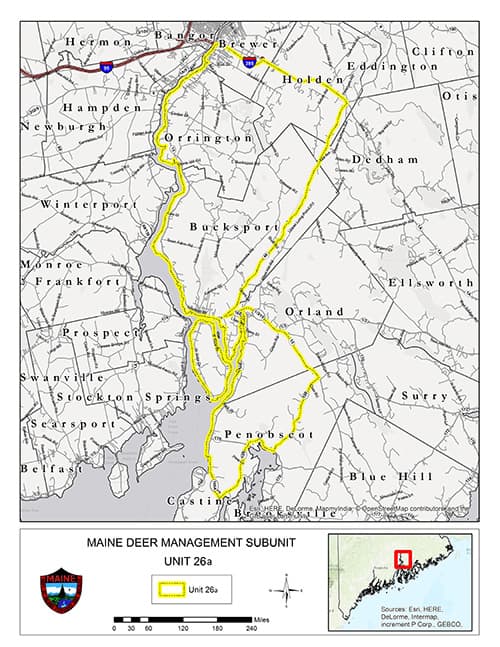 Map of Deer Management Subunit 26a
