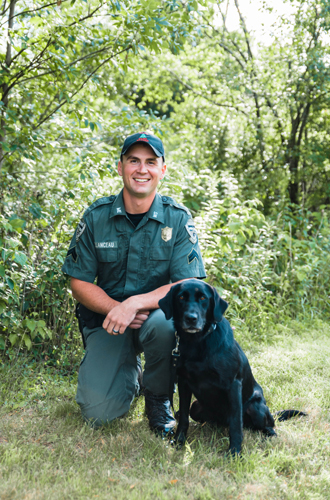 K9 Corporal Lucas Bellanceau and K9 Breezy