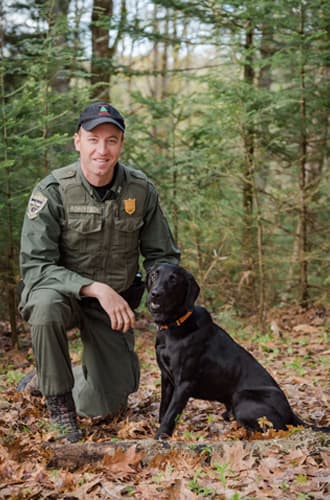 Warden Chad Robertson and K9 Storm